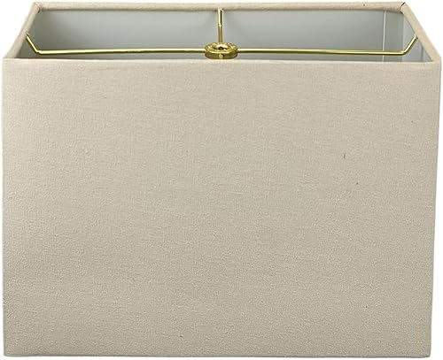 Miniatura 4 de Royal Designs, Inc. Pantalla rectangular de tapa dura, HB-613-18LNBG, lino beige, (8 x 16) x (10 x 18) x 12