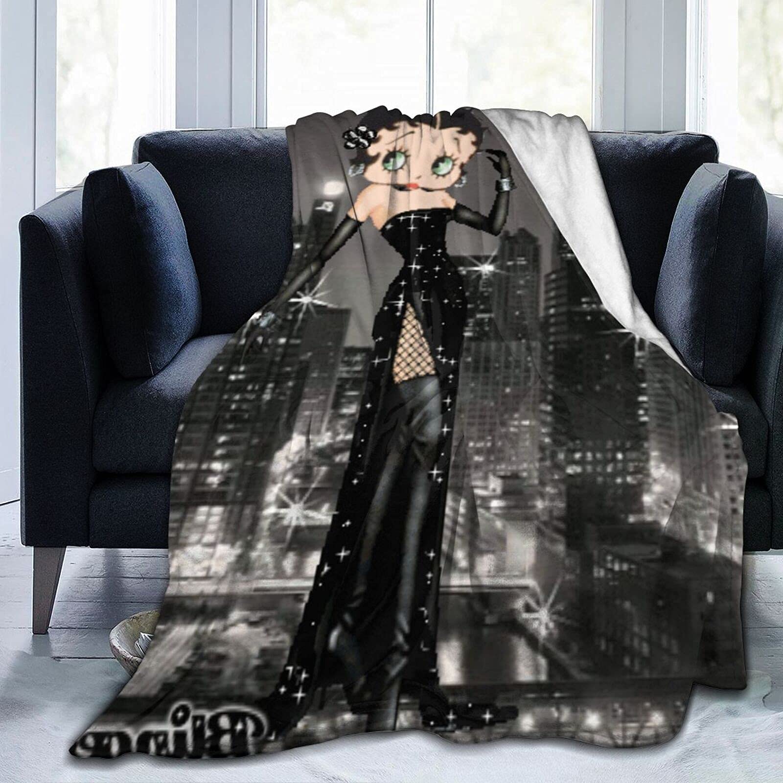 YINGD BeTty BooP UltraSoft Micro Fleece Blanket Throw Blankets Lightweight Blanket Perfect For BedTravelSofaRoomWarm Winter Cozy Plush Throw Blankets For Adults Or Kids