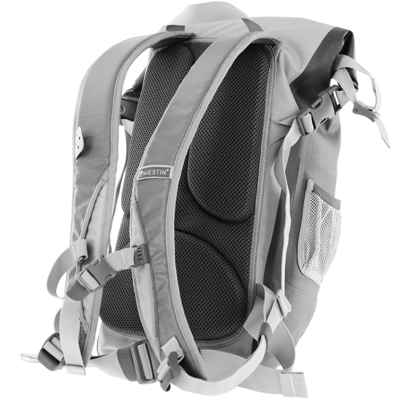 Westin W6 40L 58x35x20cm Roll-Top Backpack - Angelrucksack zum Kunstköderangeln, Ködertasche zum Spinnangeln, Angeltasche für Kunstköder, Rucksack