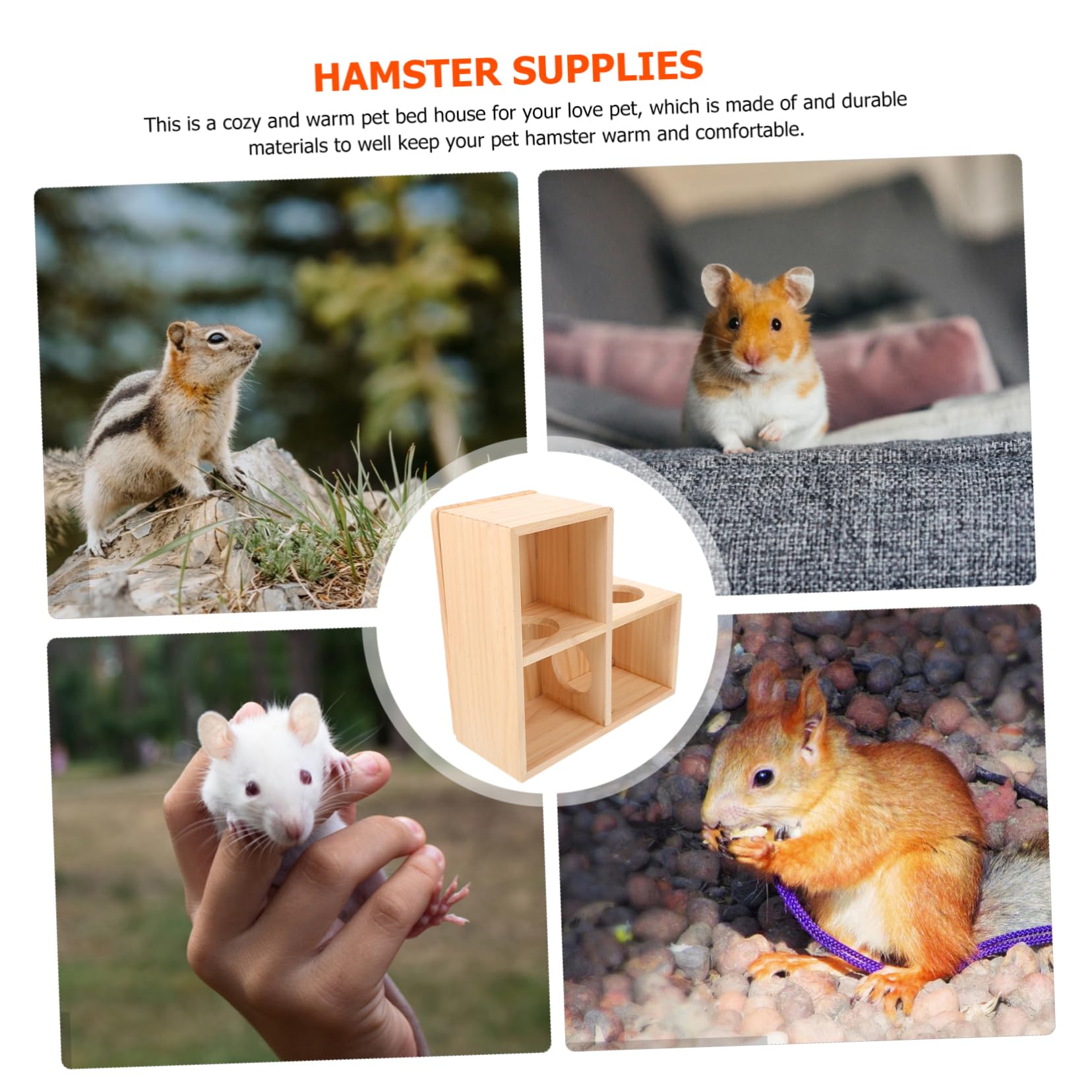 SUPVOX Maison pour Hamster Naturel Tunnel pour Hamster à Plusieurs Chambres Maison pour Rat