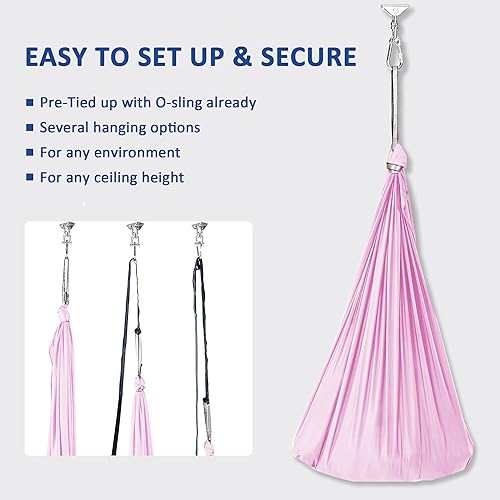 Miniatura 6 de OUTREE Columpio sensorial para niños con gancho giratorio de 360, columpio de terapia interior ideal para autismo, TDAH, trastorno de procesamiento