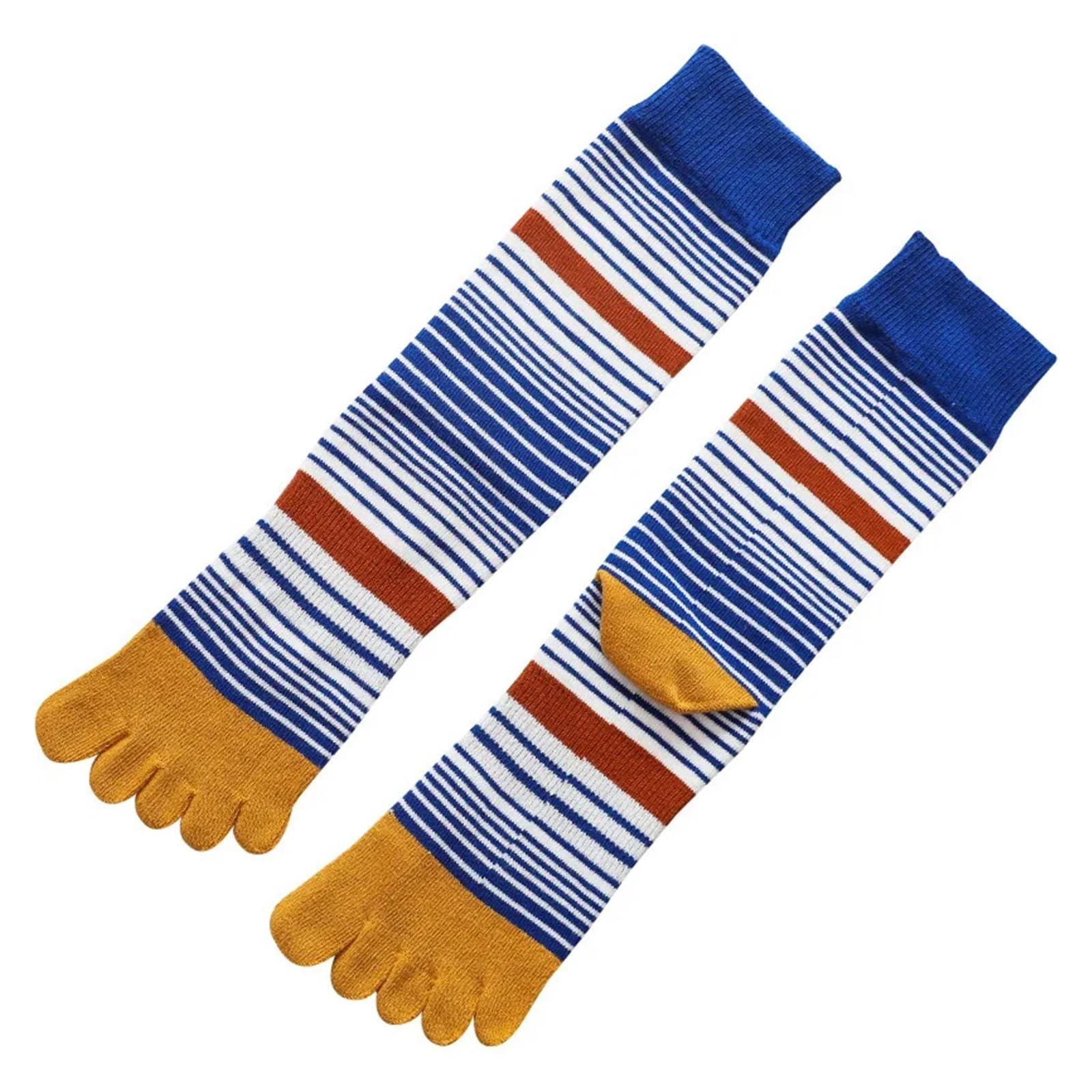 Fünf-Zehen-Socken aus Baumwolle for Herren | Mehrfarbig, Größe 4, EU 39–44, 5 Paar: Business, Party, Sport, Laufen, Wandern, Büro