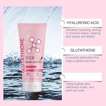 Glutathione 50x Tone Up Body Lotion, Glutathione Body Lotion, Moisturizing and Soft Skin,Fair and White Body Lotion for Dry Skin, Firming & Revitalizing for All Skin Types, All Over Body Lotion (3pcs)