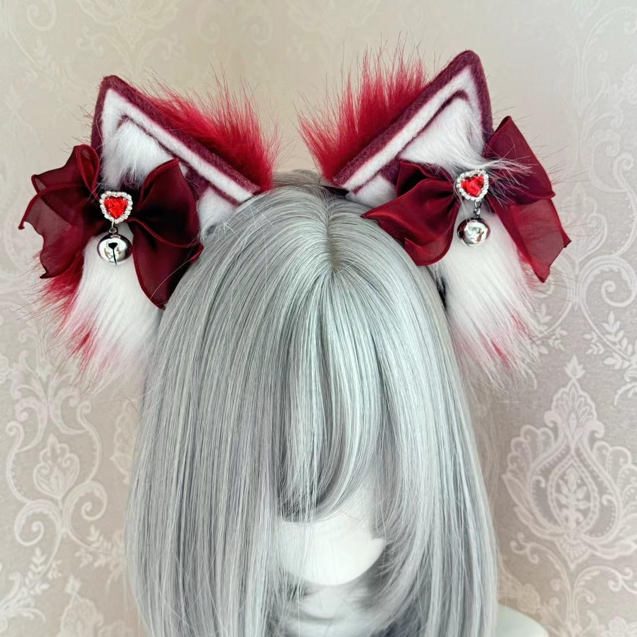 Ekwikzz Cat Cosplay Ears Cat Ears Headbands Clips Accessories Punk Gothic Cross NEW01-ALL