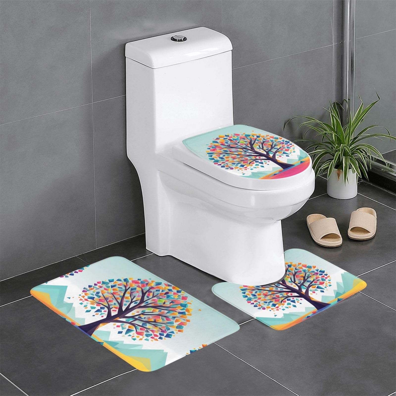 Tapis de salle de bain antidérapants lot de 3 haute sécurité et absorbants pour coiffeuse