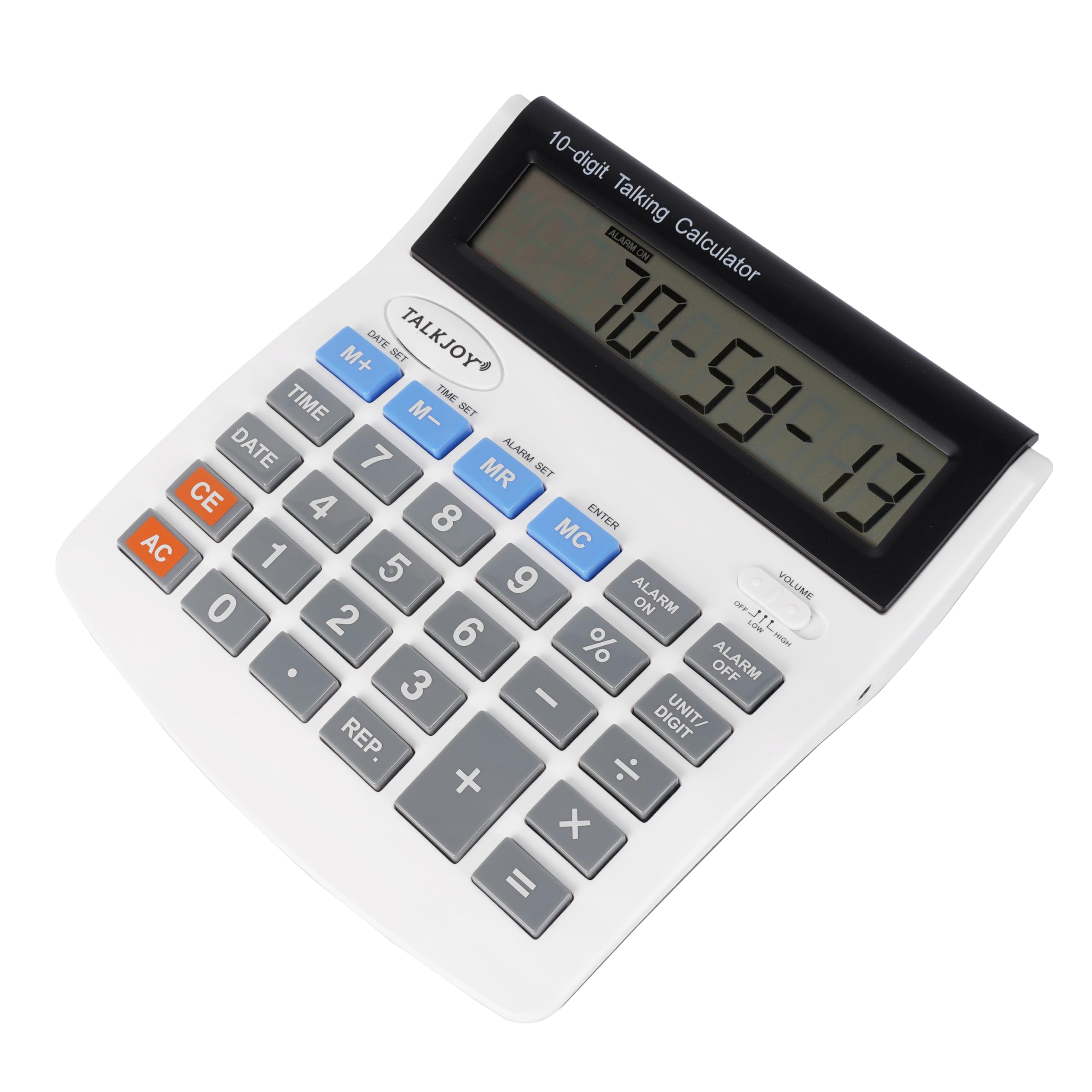 Calculatrice parlante professionnelle XXL avec sortie vocale, calculatrice de table, grandes touches, pour personnes âgées, problèmes de vue, enfants (parlé, allemand)