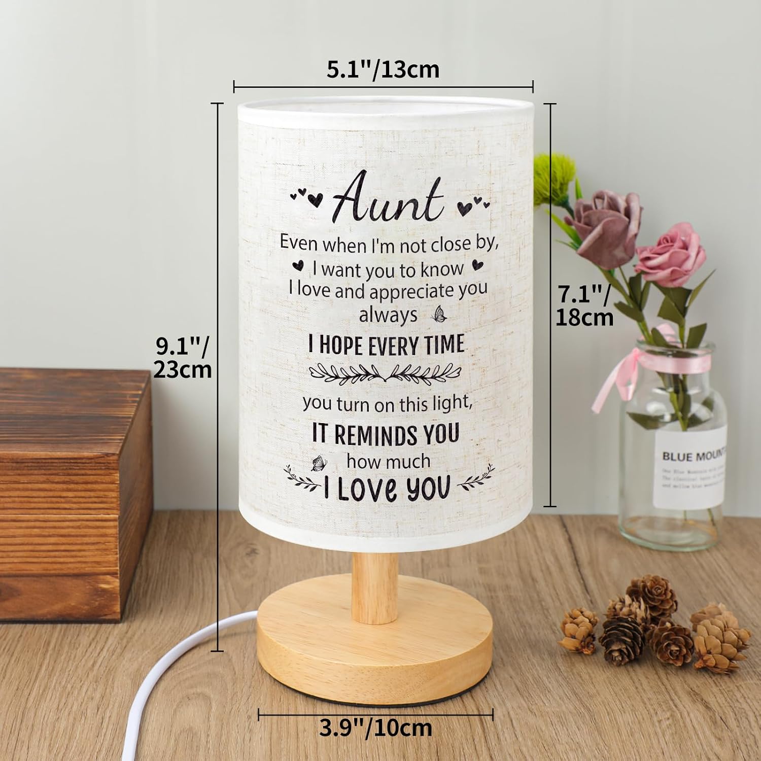 SOUHONEY Aunt Gifts, Table Lamp for Auntie Gifts for Women from Niece image 2
