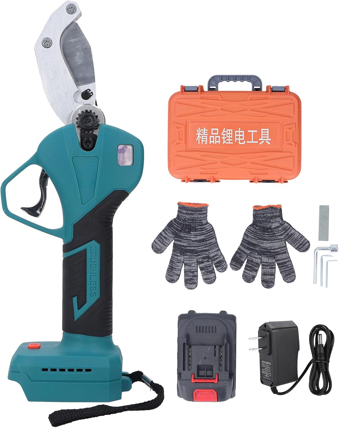 Electric Pipe Cutter, Thickened Blade Brushless Copper Core 100‑240V Soft Silicone Handle Plastic Tube Cutter for PVC PPR HDPE Tubing (US Plug)
