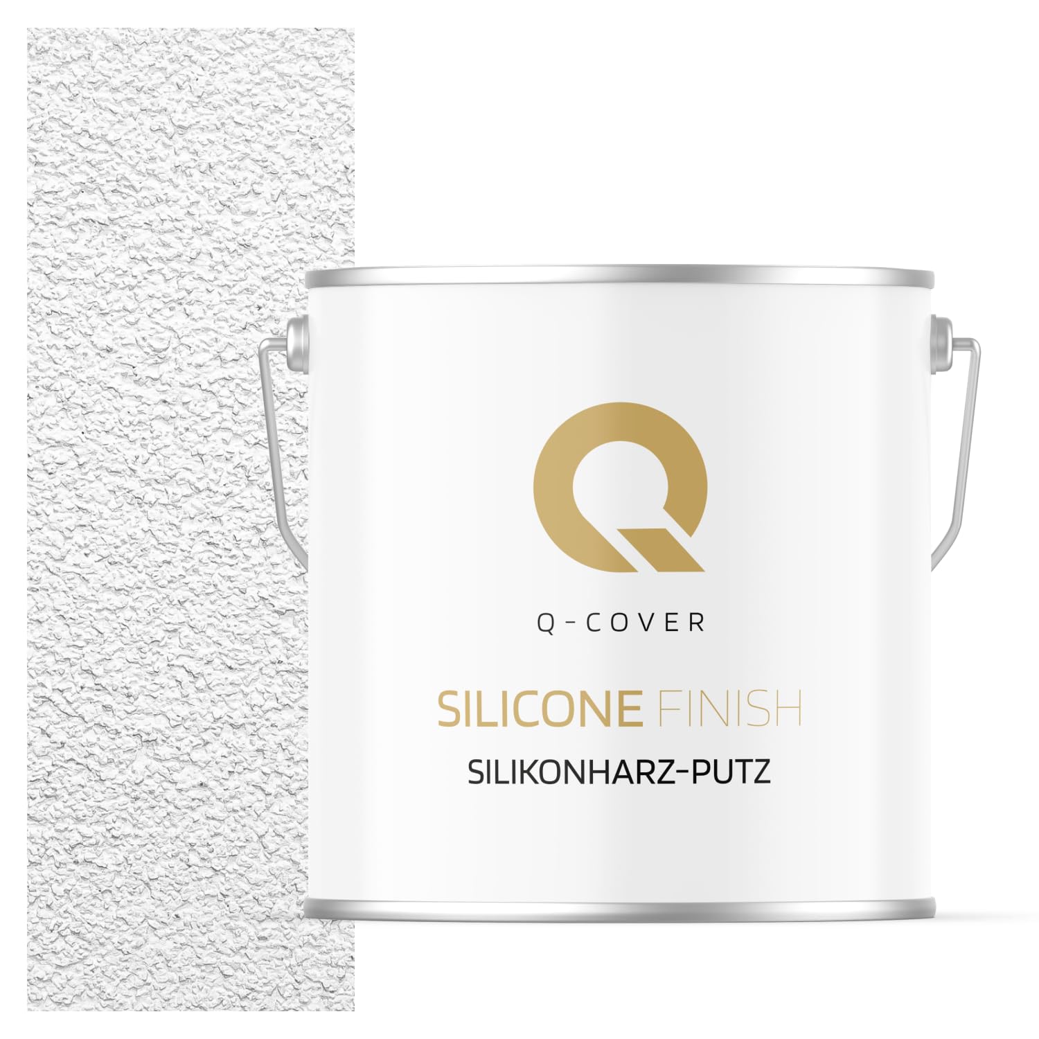 Silikonharz-Putz Altweiß F101 7 kg, 3,00 mm – Kratzputz, Außenputz, Strukturputz, Fassadenputz, Wasserabweisend, Selbstreinigung