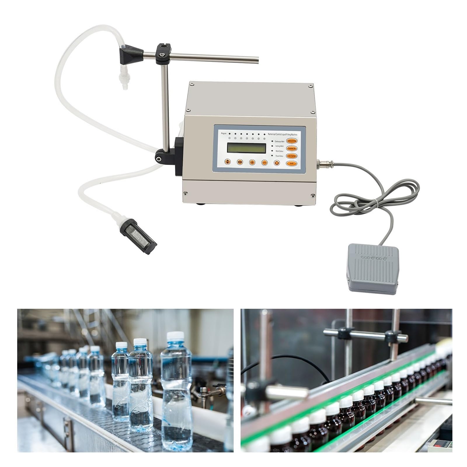 Máquina Llenadora De Líquidos Con Diseño Bomba Diafragma Y Control Inteligente, Adecuada For La Industria Cosméticos, Bebidas, Vinos Medicina Control Preciso