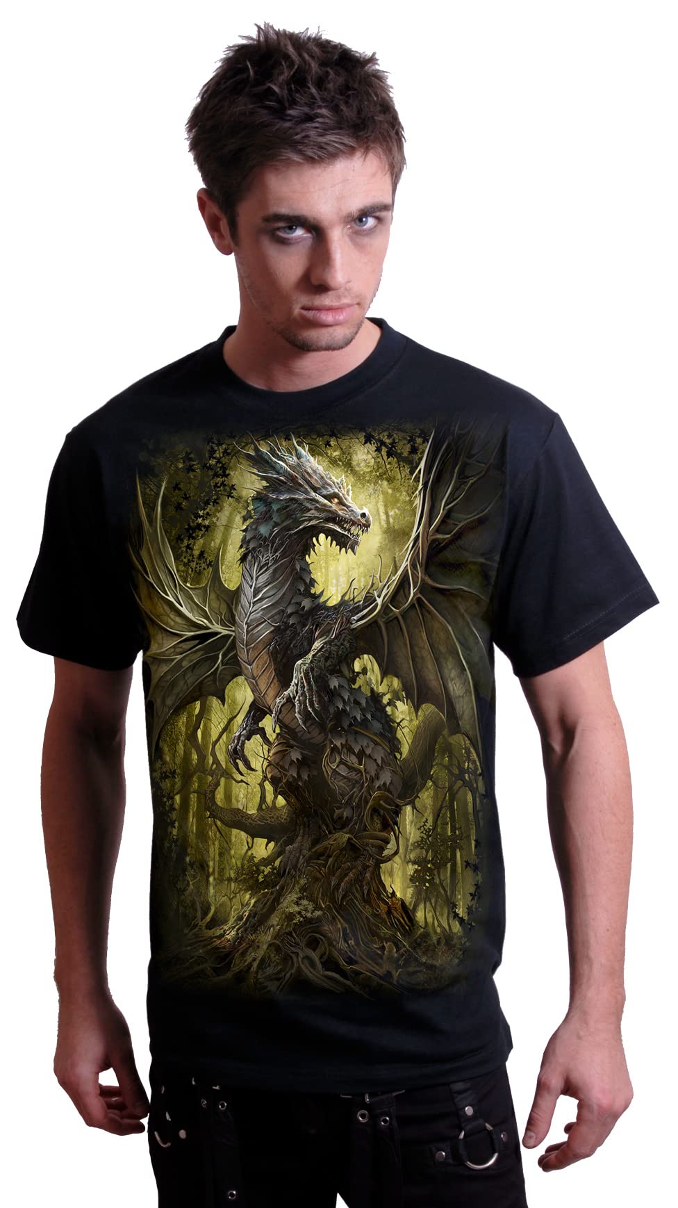 Sweat à Capuche Spiral - Dragon Oriental Gothique - Design Tribal Et Flammes - Tissu 241 G, Coupe Classique