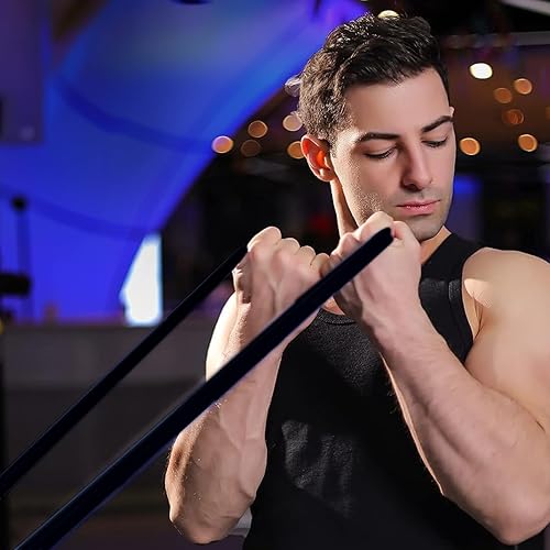 Miniatura 2 de Banda de resistencia larga para entrenamiento de fuerza, asistencia de dominadas y entrenamiento de cuerpo completo Negro -,Verde,Púrpura,Rojo