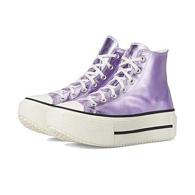 Converse Chuck Taylor All Star Lift Double Stack Metallic Shoes Light Purple/Egret/Black