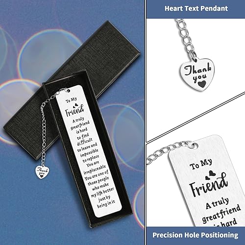 Miniatura 2 de Regalos para amantes de los libros, regalos de Kaluofan para amantes de los libros con cadena de agradecimiento, regalos de marcador para mejor