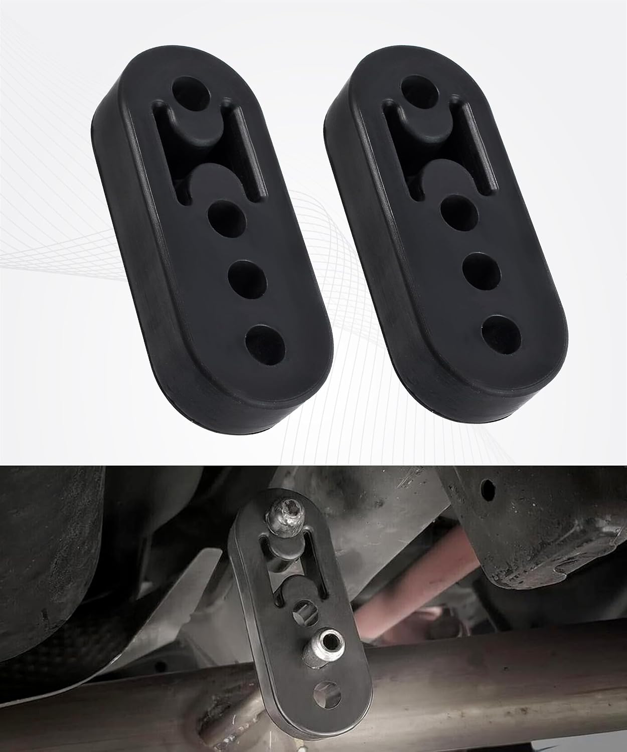 Exhaust Hanger,Car Accessories Universal Muffler Hanger Support Bracket,Adjustable Rubber Muffler Shock Absorber for Exhaust Pipe,Suitable for Most Cars,Truck and SUV Owners (4pcs)