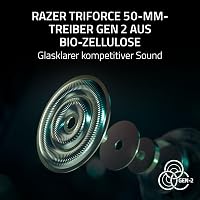Bezdrôtové e-športové slúchadlá Razer BlackShark V3 Pro pre Xbox S|X, biele – potlačenie hluku ANC, 50 mm meniče Triforce, HyperSpeed 2,4 GHz a Bluetooth, Xbox/PC 6