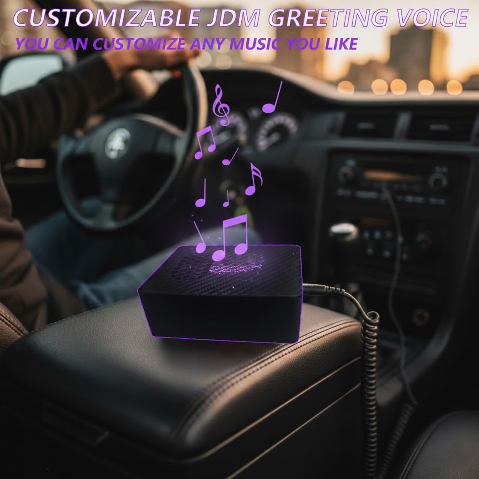 Airaevce JDM Melody Box, Car Startup Sound Box with Carbon Fiber 