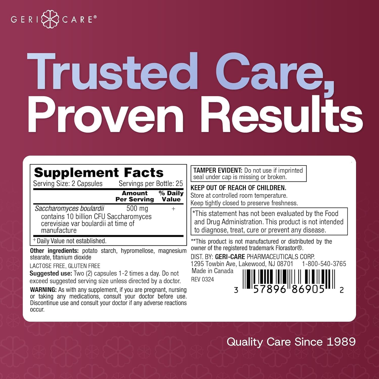 GeriCare Ultimate Probiotic and Digestive Health Supplement - Complete Gut Repair, Probiotics for Women and Men Lactose & Gluten Free - 50 Capsules (3 Pack)