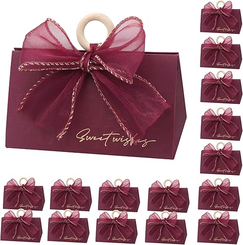 GLGHMH Cajas de recuerdo de boda, 20 cajas de dulces de boda, cajas de regalo de chocolate para boda, novia, baby shower, Navidad, cumpleaños (20