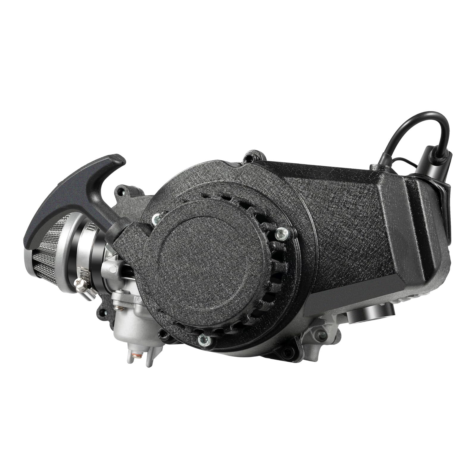 Motore a 2 tempi da 49 cc, con cambio e cilindro in alluminio, 3,5 CV, con carburatore, filtro dell'aria e interruttore di emergenza, potenza massima 7000 rpm, per Pocket Bike/Mini Quad/Dirtbike