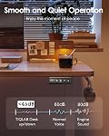 BEXEVUE 40" x 24"Standing Desk, Height Adjustable Electric Desk, Sit Stand Desk, Small Home Office Computer Desk with Splice Board, Bureau De Travail Ajustable (Maple)