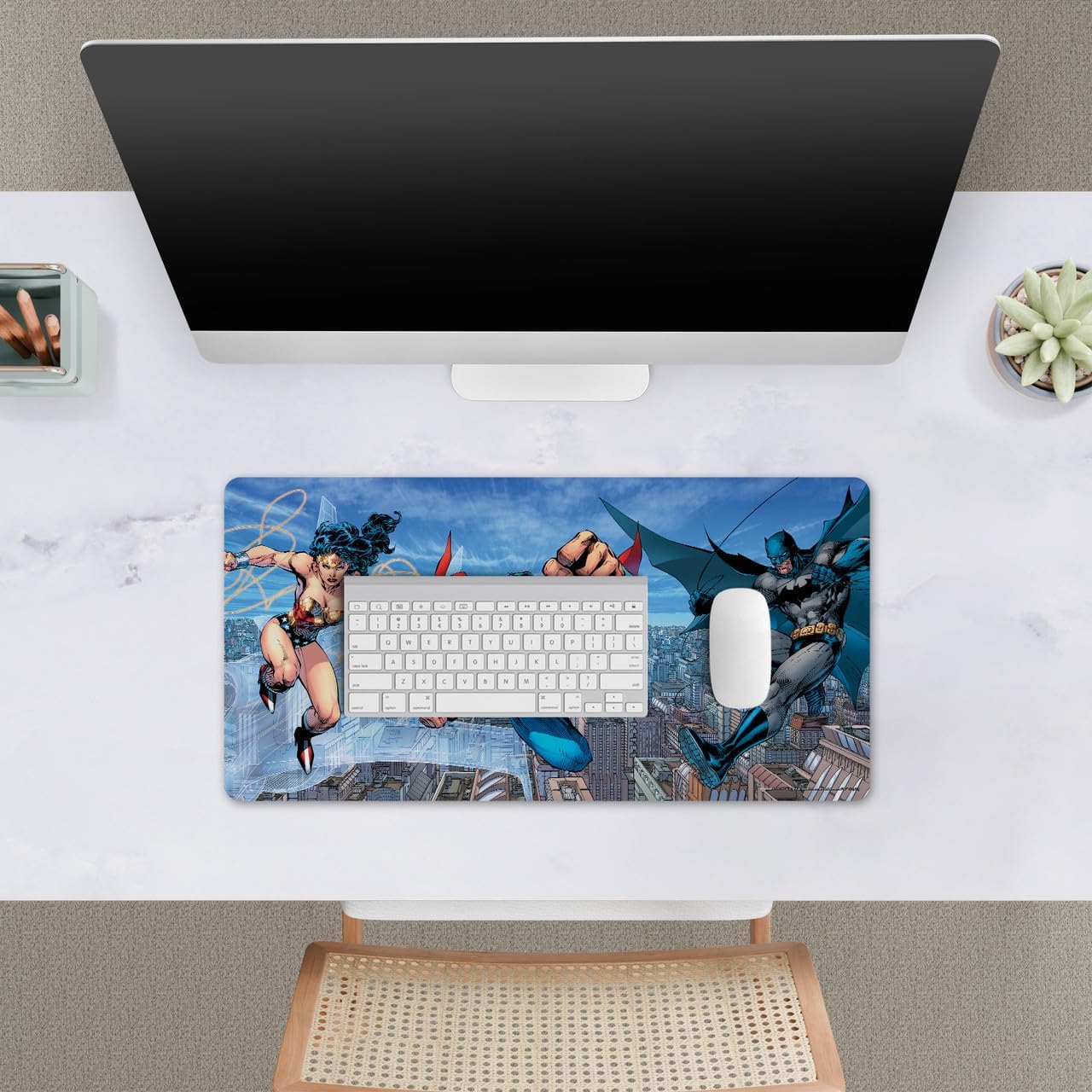 Head Case Designs Officially Licensed Justice League DC Comics Trinity Comic Book Covers 23.62 x 11.81 x 0.12 inches (600 x 300 mm) - L Gaming Office Desk PC Keyboard Mouse Mat Pad image 3