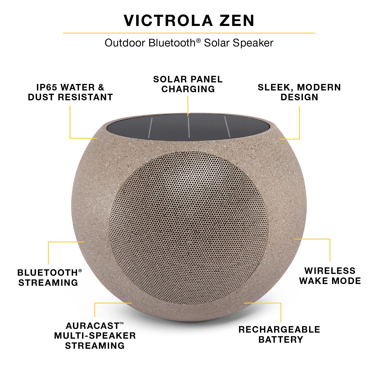 Amazon.com: Victrola Zen – Wireless Outdoor Bluetooth Solar