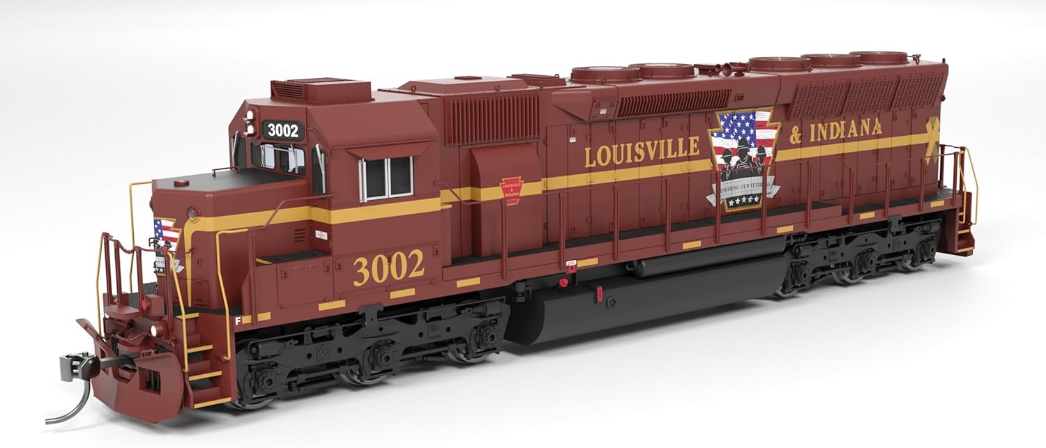 Broadway Limited 9810 EMD SD45, Louisville & Indiana 3002, "Honoring Our Veterans, Paragon4 Sound/DC/DCC, HO Scale
