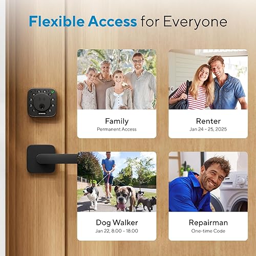 Miniatura 7 de ULTRALOQ Bolt NFC WiFi Smart Lock, cerrojo de entrada sin llave con grifo iPhoneAndroid, control remoto de aplicaciones, teclado, funciona con Apple