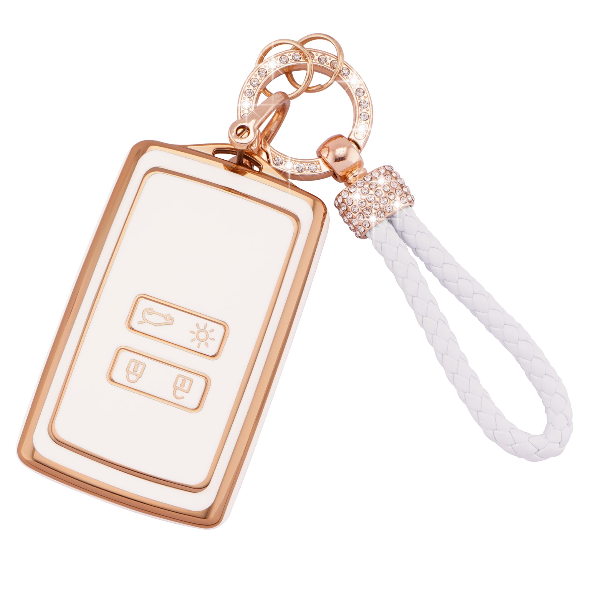 Car Key Fob Case Fit for Peugeot 107 207 307 307S 308 407 607 807 3008 5008 Citroen C2 C3 C4 C5 C6 C8 Xsara 2 Buttons Flip Folding Key Case Shell with Leather Keychain Lanyard (BP-Pgt-2F) — view 32