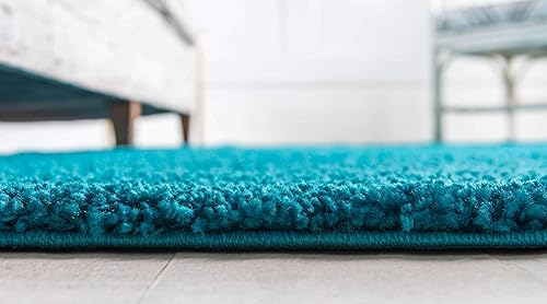 Miniatura 4 de Unique Loom Solo Collection - Alfombra de área - Calabasas (5' 3" x 7' 7" Rectángulo, Turquesa)