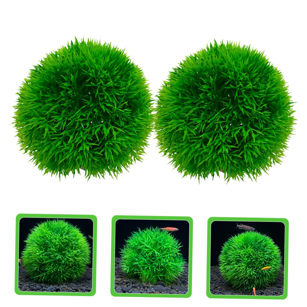 MAGICLULU 6stücke Aquarienpflanzen Wasserpflanzen Simulierte Grasball-Dekoration Für Fischbehälter Teich Und Aquarienlandschaft Und Für Fische