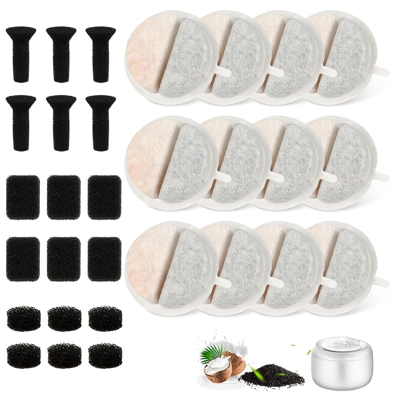 Filtros para Fonte de Água para Gatos com Tripla Filtragem KTNAid – Pacote com 12