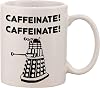 Caffeinate! Caffeinate! Dalek Doctor Who Inspired Ceramic Mug, White, 11 oz