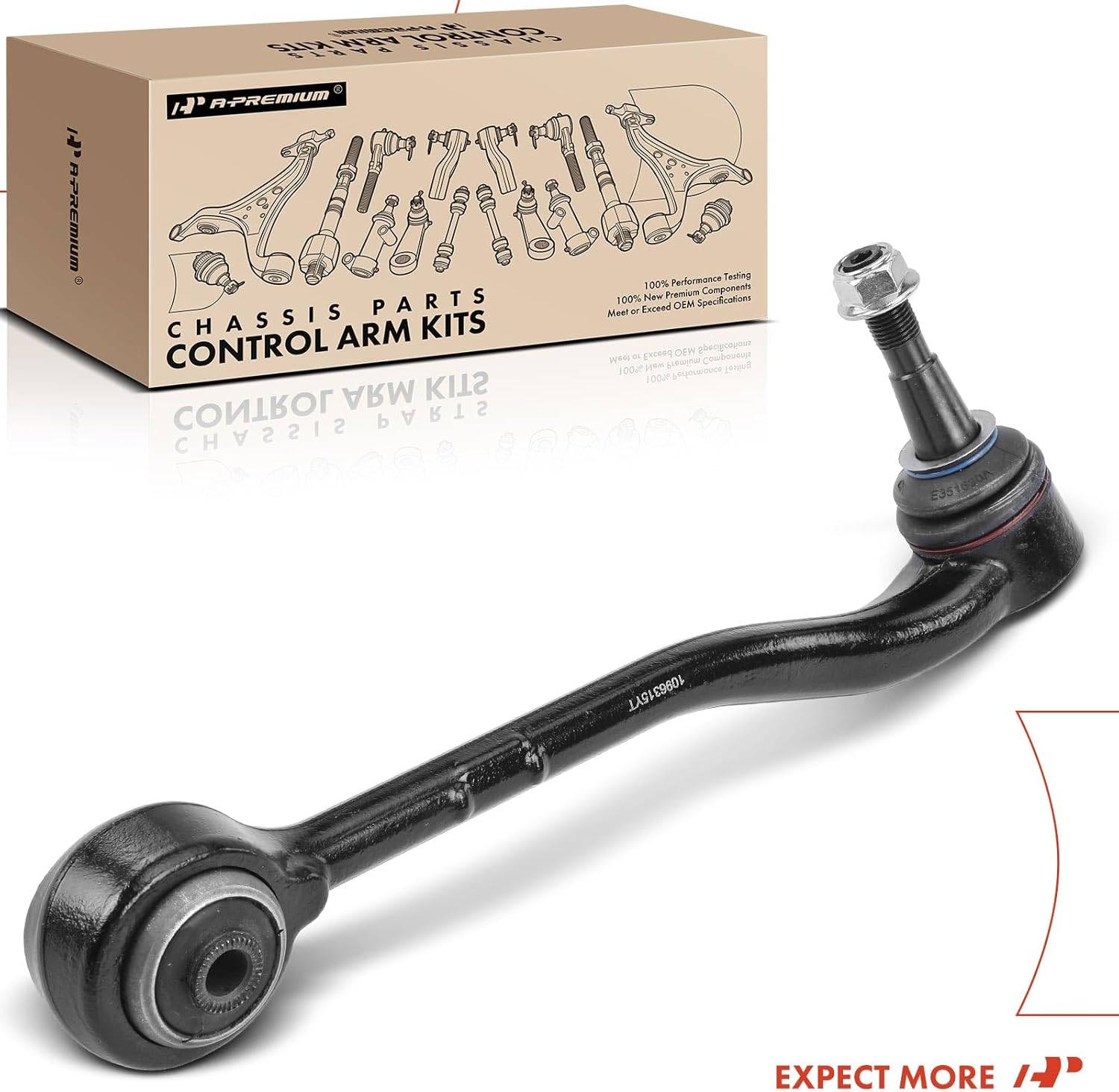 A-Premium Front Left Rearward Lower Control Arm, with Ball Joint & Bushing, Compatible with BMW E53 E70 - X5 2000-2006