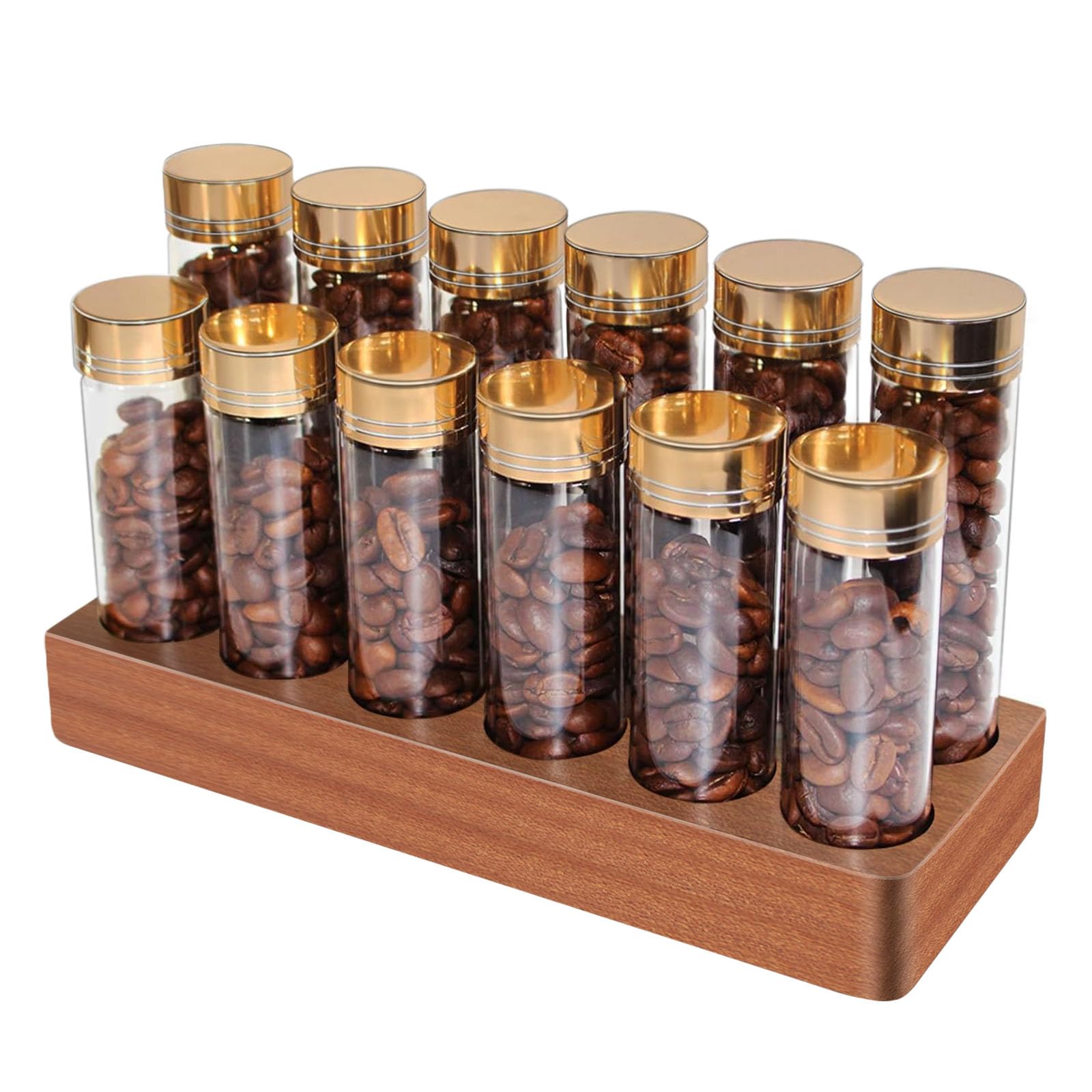 Amazon.com: Coffee Bean Storage,Coffee Storage Containers+12pcs Single ...