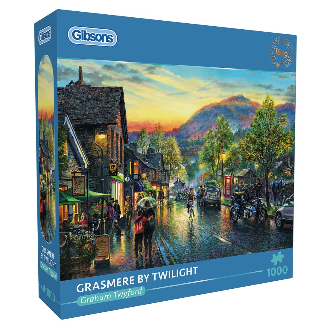 Gibsons Grasmere by Twilight 1000 Piece Jigsaw Puzzle for Adults - Lake District Countryside Scene, Thick Premium Pieces, Sustainable Puzzle Made from 100% Recycled Board, Made in UK/EU - Great Gift