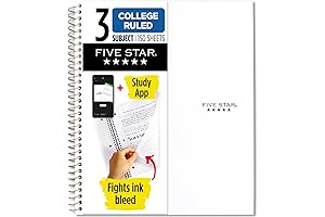 Five Star Multi-Subject Notebook with Spiral Binding