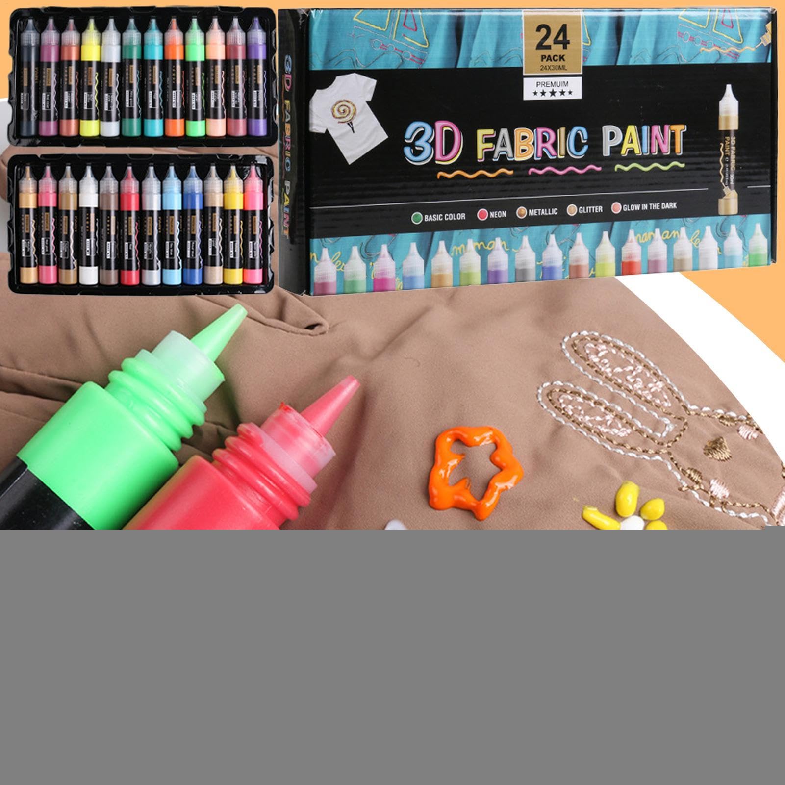 Textilfarben Set 24 Farben Leinwand Mal Set