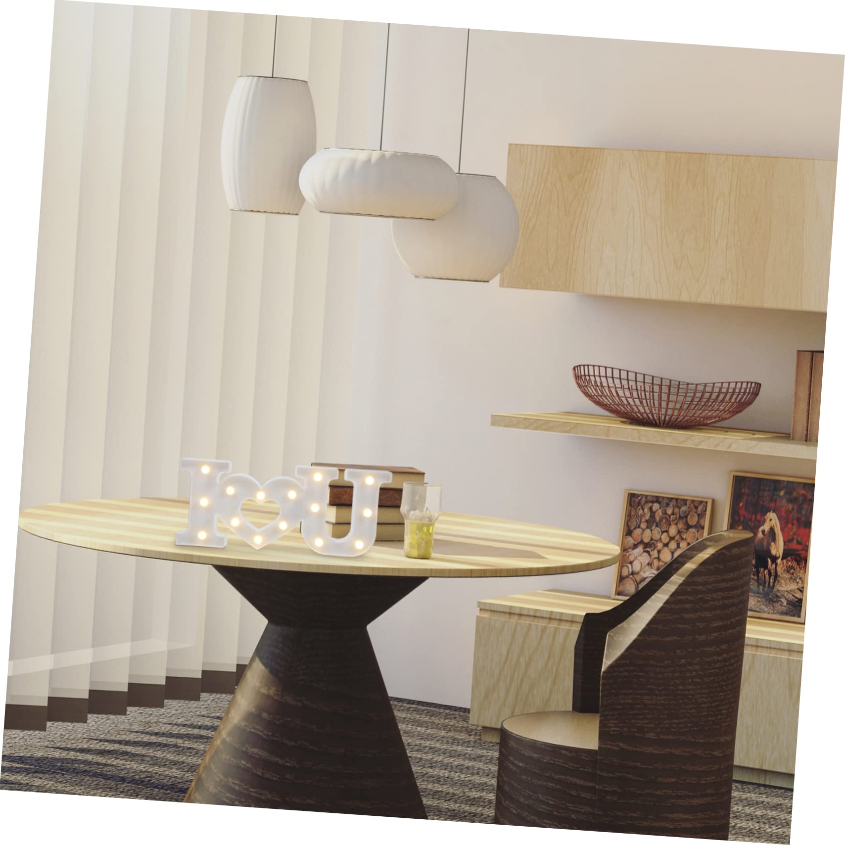 Ciieeo LED Valentine Day Romantic Light Decoration Creative Letter Design Battery Operated Light for Home Decor and Wedding Scene Warm Atmosphere Enhancer for Love Confessions