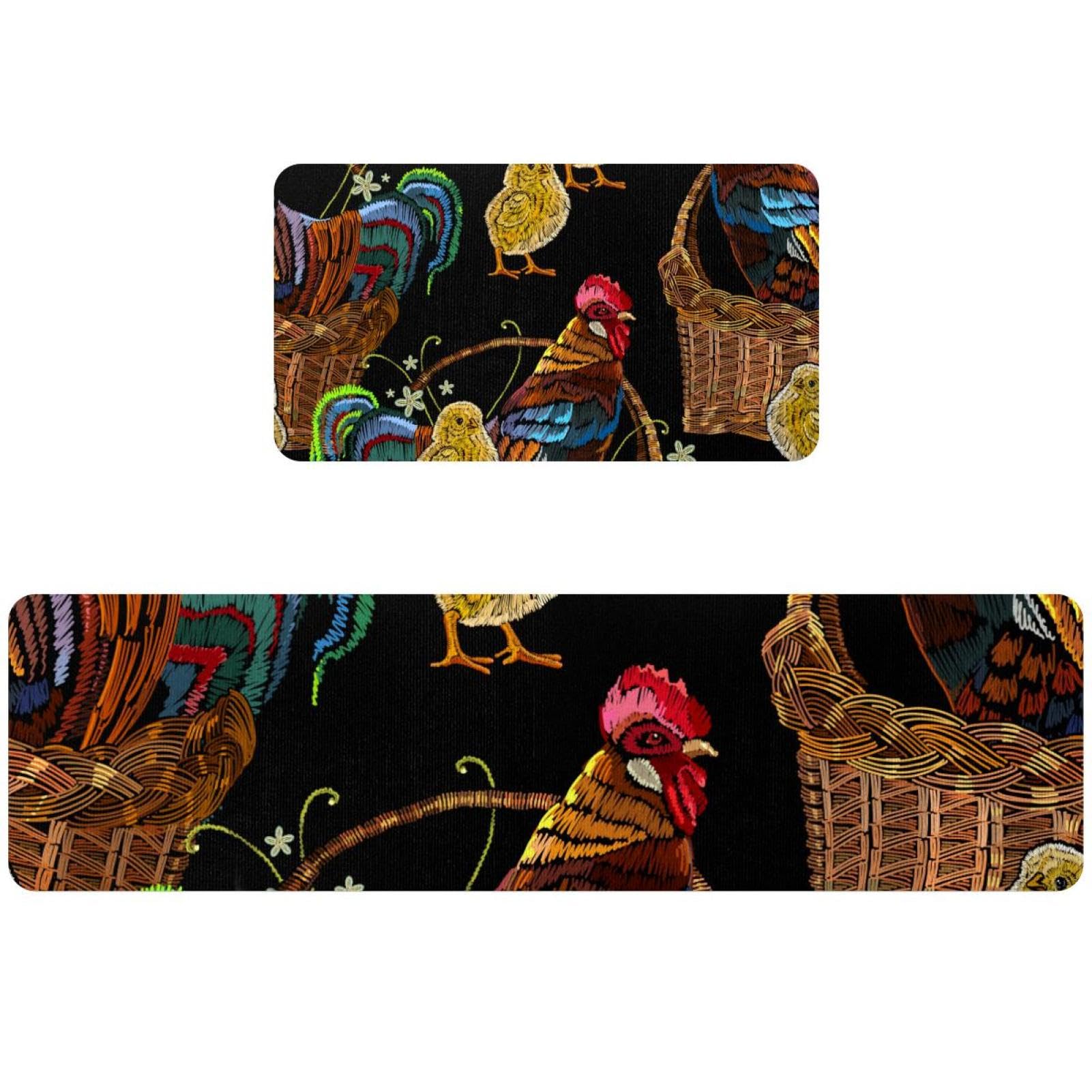 Alfombrillas de cocina bordadas de diseño rústico absorbente para el hogar