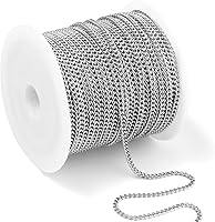 Vista 24 de Rollo de cadenas coloridas de acero inoxidable de 66 pies, acero inoxidable 304 de 0.059 pulgadas de acero inoxidable 304, cadenas trenzadas