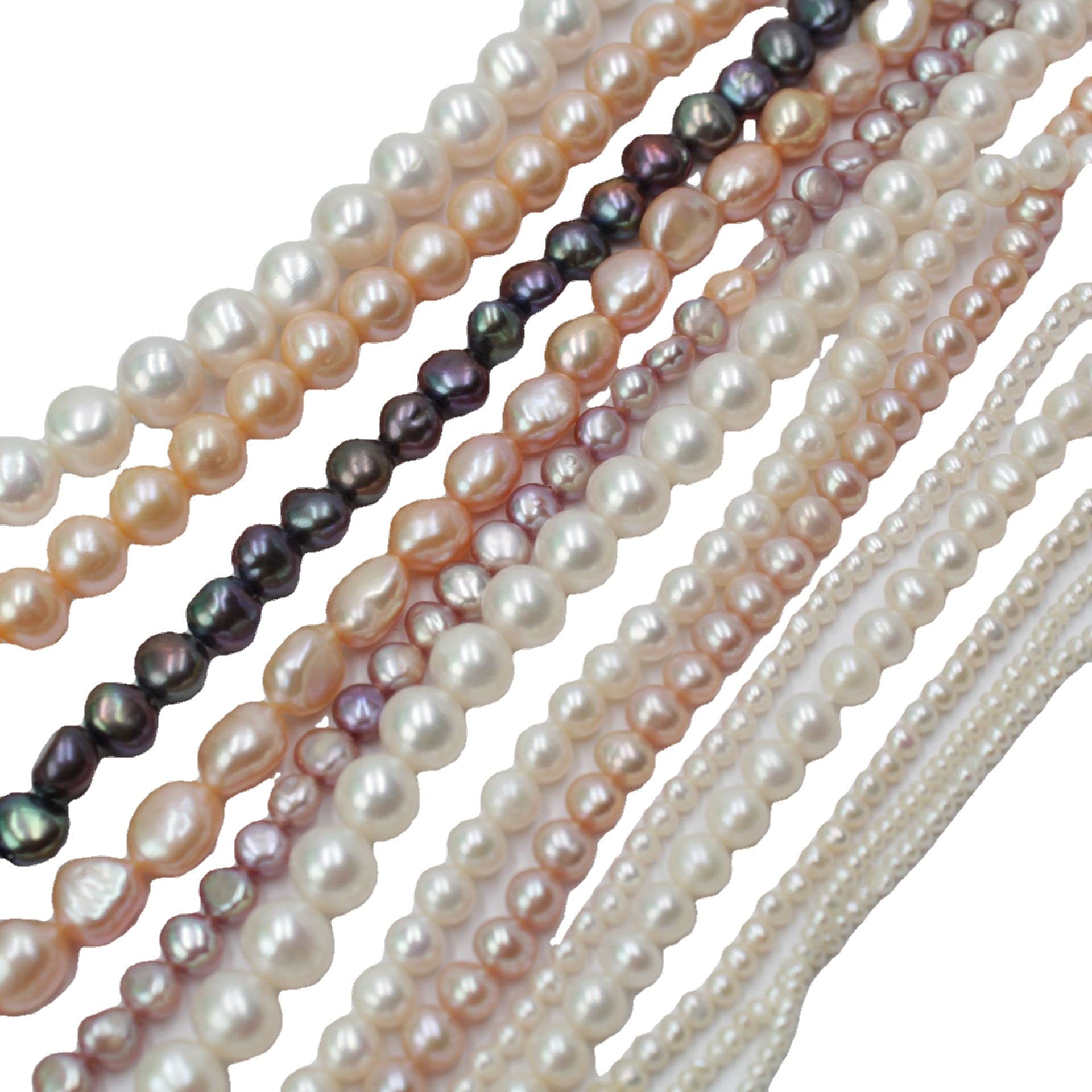 Naturalne perły słodkowodne luźne koraliki 2-11 mm cętkowane prawie okrągłe prawdziwe perły DIY biżuteria akcesoria ręcznie robione materiały do koralików