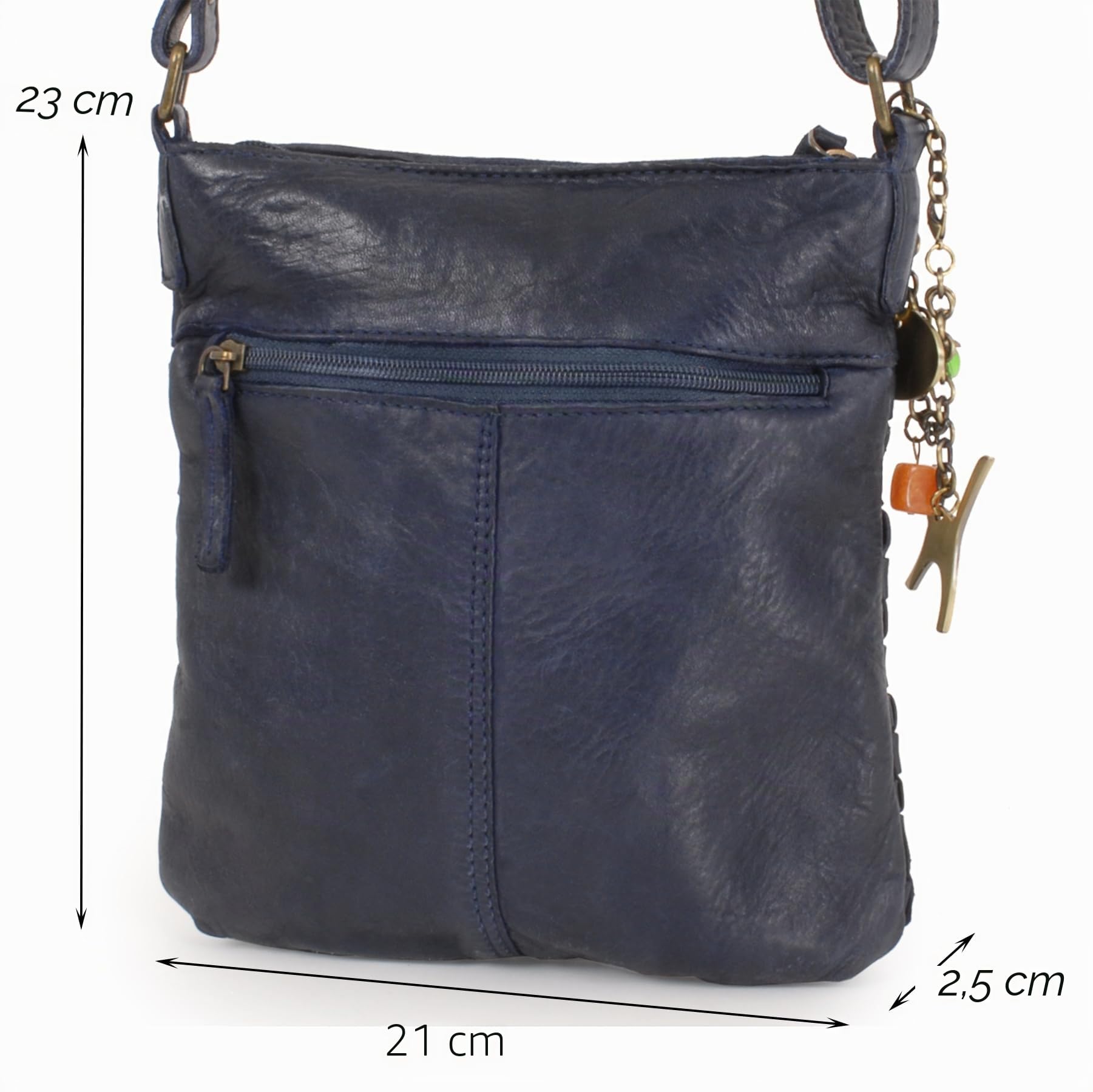 Catwalk Collection Handbags - Borsa a Tracolla Piccola in Pelle Intrecciata - Borsetta Donna - Borsa a Mano con Tracolla Regolabile - Simona