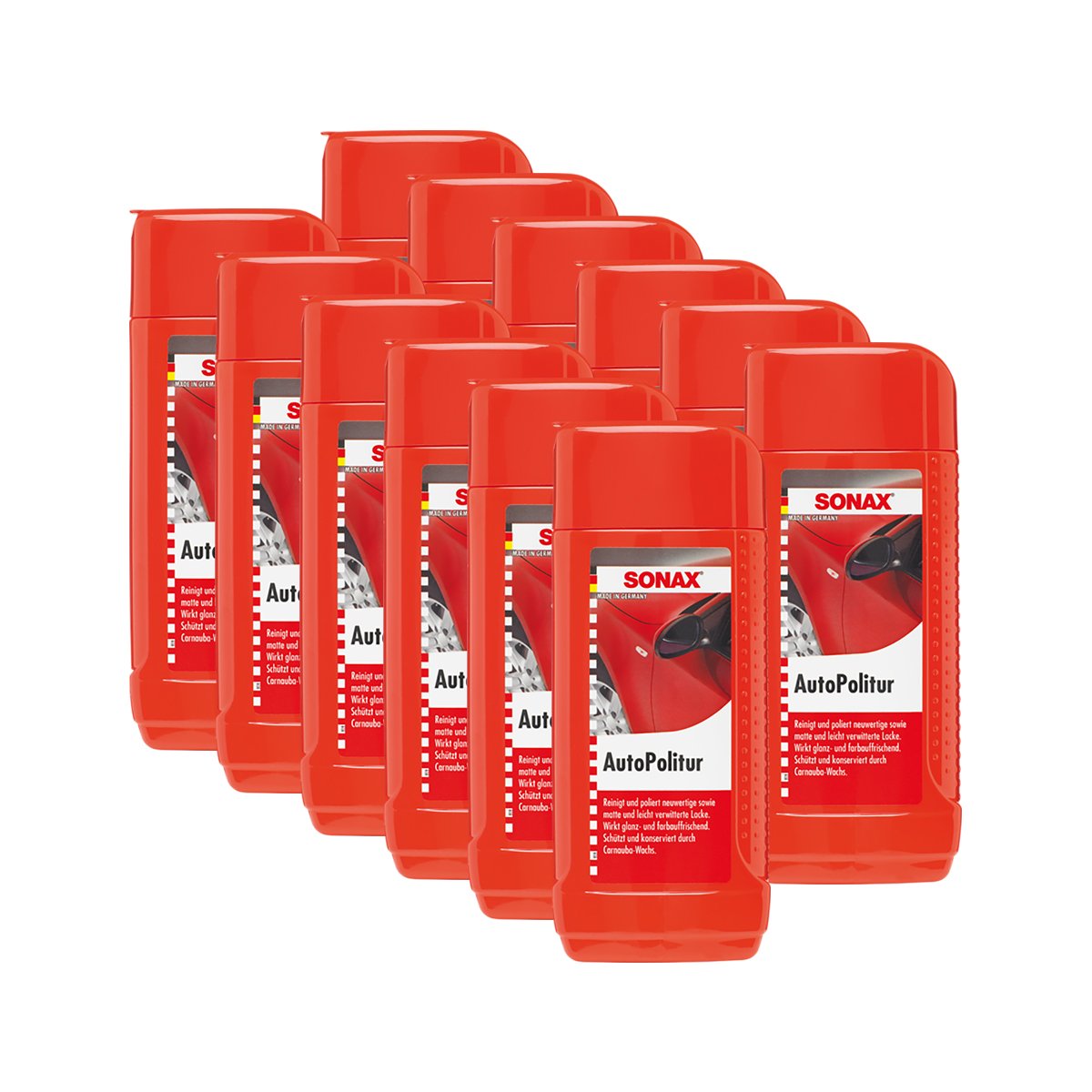 SONAX 12 x Abrillantador 03001000 Auto Barniz de Pintura Metalizada 250 ML