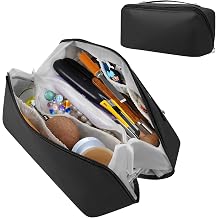 Craft Organizer Bag Sewing Accessories Storage Case with Compartment, Black