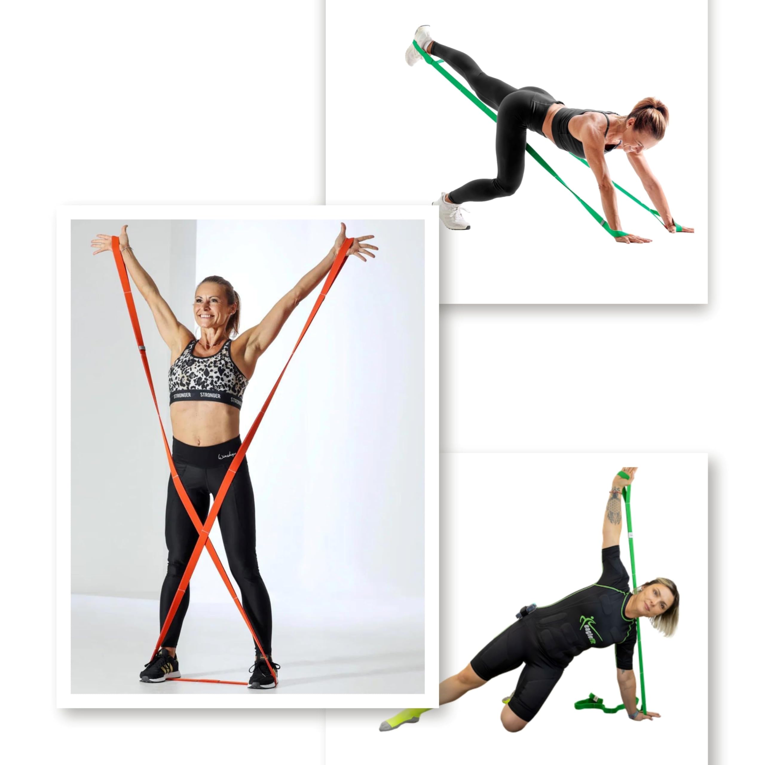 eaglefit - Multi Trainingsband by Flexvit für Profis und Anfänger für EIN effektives Ganzkörpertraining und ideal für EMS-Training - Mit Schlaufen für schnelle Intensitätsänderung (Länge 2,75 Meter)