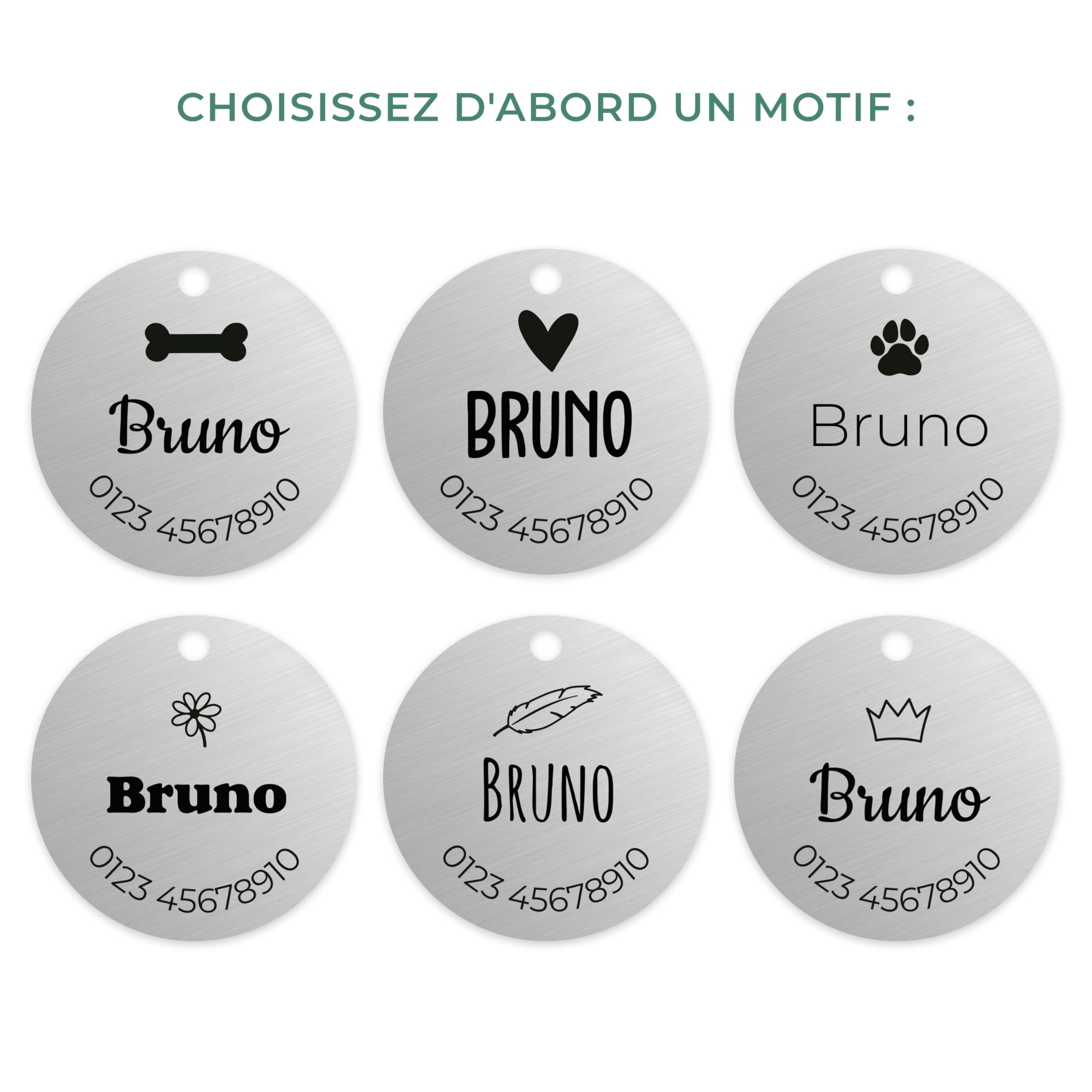 LAUBLUST Médaille pour chien personnalisée avec gravure pour collier - Tailles S, M, L | Cadeau personnalisé avec nom pour chiens et leurs maîtres - Accessoire pour chien | Boîte cadeau incl.