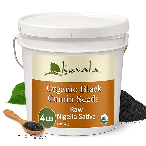 Kevala Semillas orgánicas de comino negro, semillas de Nigella Sativa para cocinar y hornear en casa, listas para comer en dietas conscientes de la