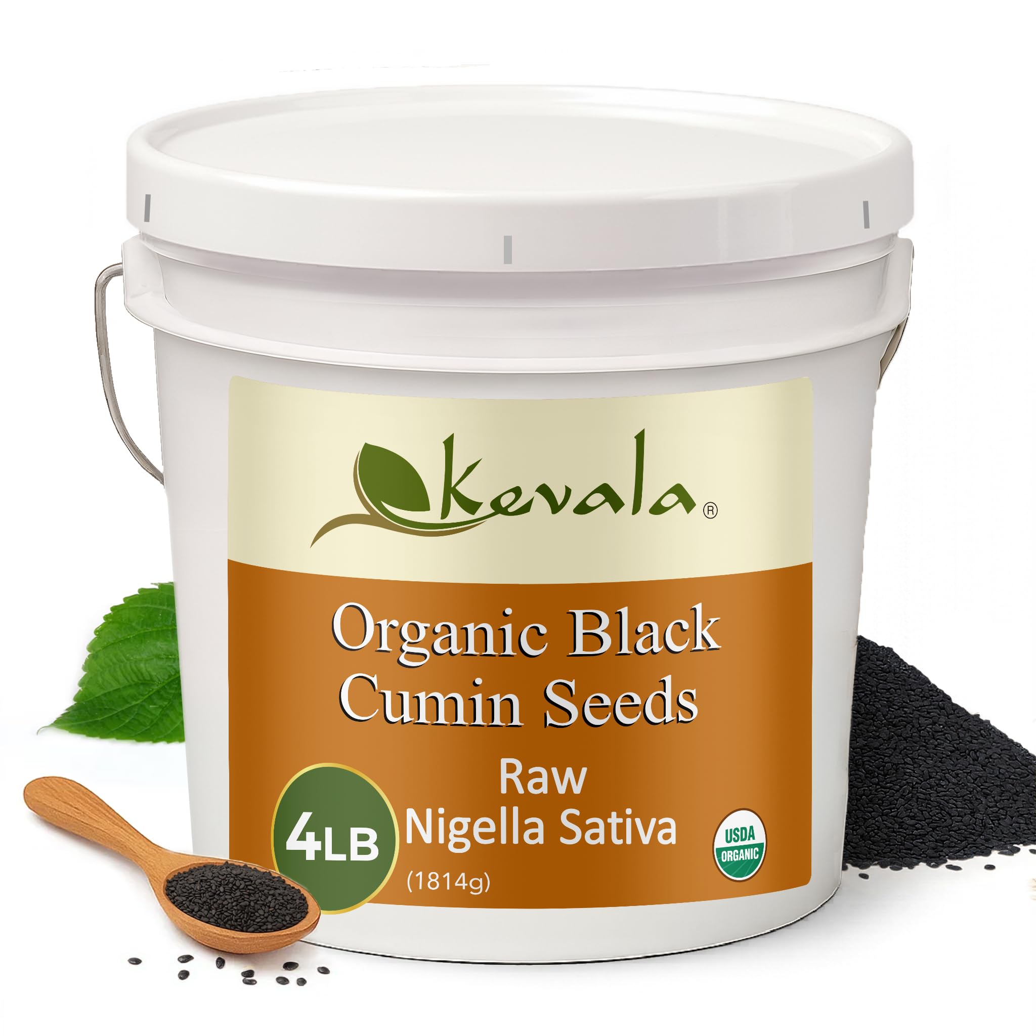 Kevala Organic Black Cumin Seeds - Nigella Sativa Seeds for Cooking and Baking at Home, Ready to Eat Topping in Health-Conscious Diets, Packed with